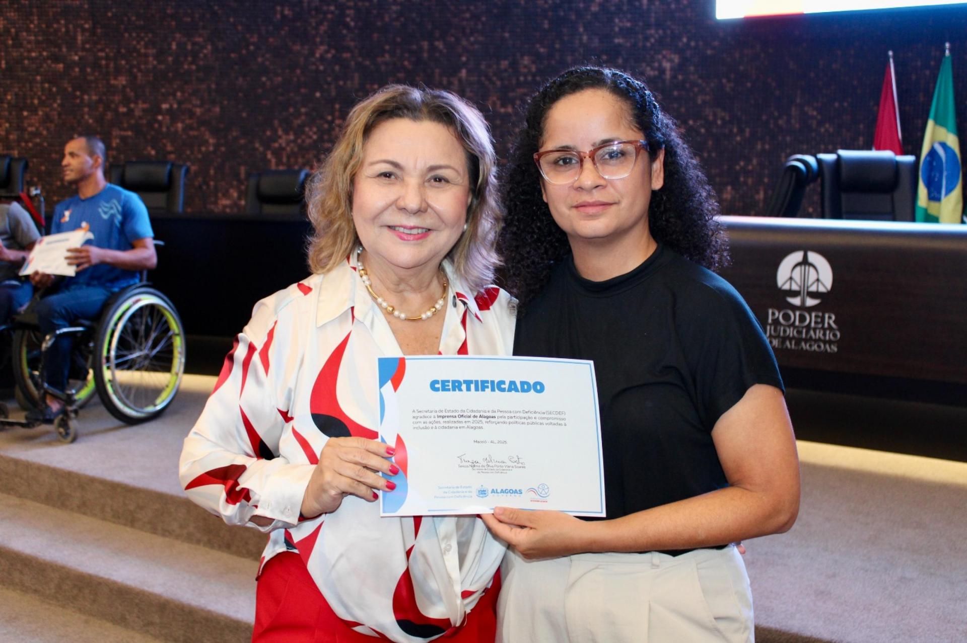 Inclusão: Imprensa Oficial é homenageada em evento no Tribunal de Justiça