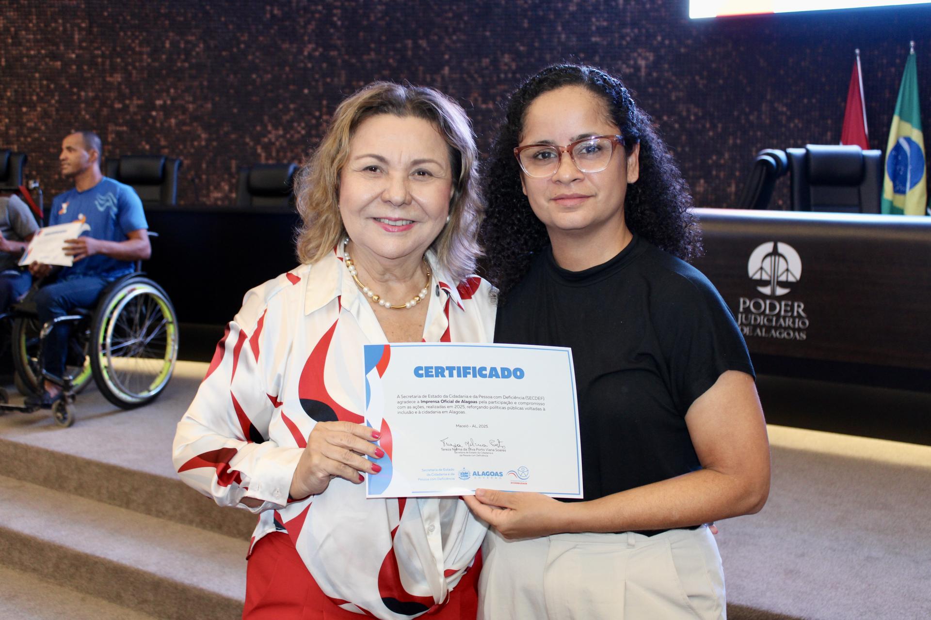 Inclusão: Imprensa Oficial é homenageada em evento no Tribunal de Justiça
